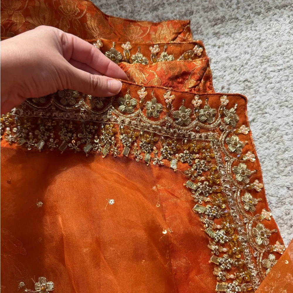 Kanwal Malik Orange Sharara Suit - Picture 8 of 11